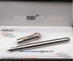 Perfect Replica Rouge et Noir Montblanc Rose Gold Clip Stainless Steel Fountain Pen